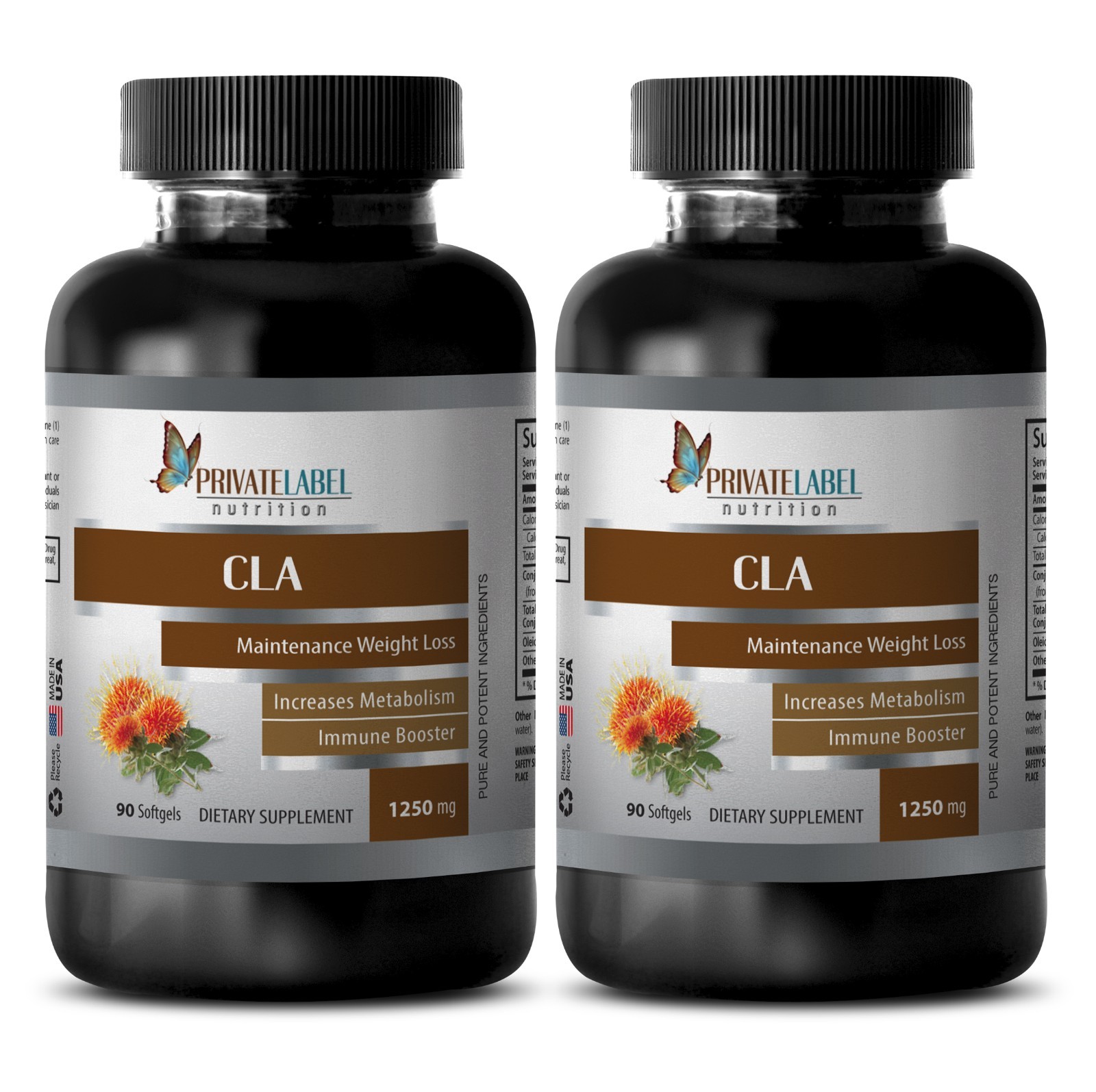 High cholesterol – CLA 1250MG – weight loss pills for men – 2 Bottles