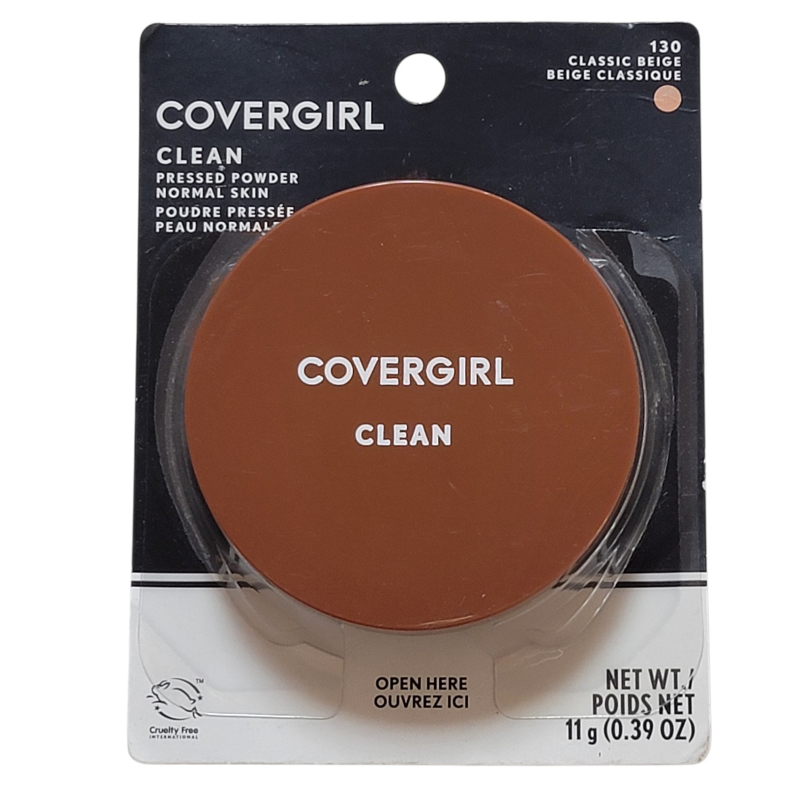 COVERGIRL CLEAN PRESSED POWDER 130 CLASSIC BEIGE ORIGINAL TALC