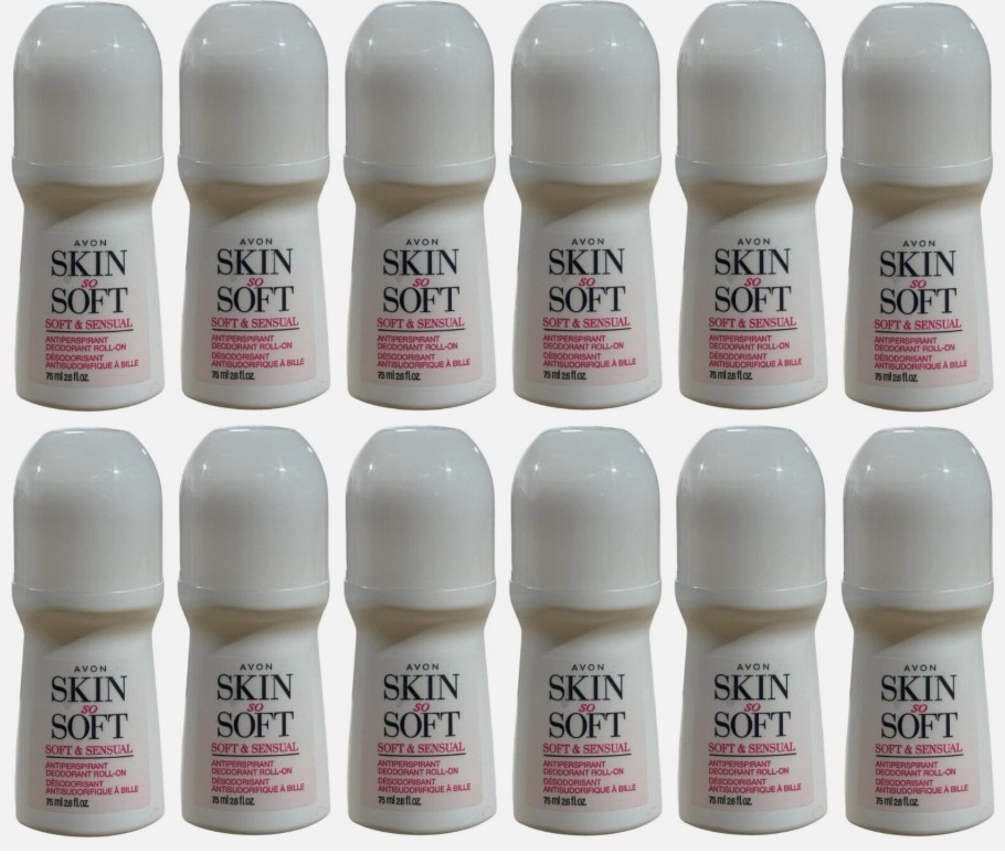 AVON Skin So Soft, Soft & Sensual Roll-On Deodorant Women’s 🎈PACK OF 12🎈