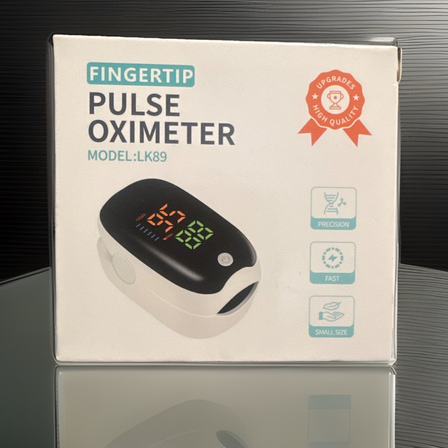 LK89 Fingertip Pulse Oximeter Digital Display Black/White CE FCC Certified