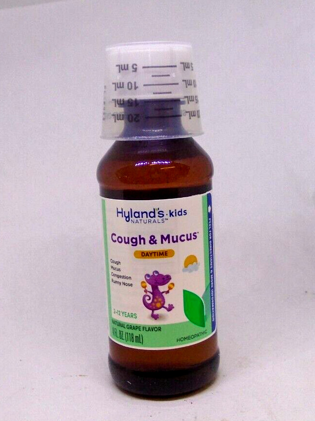 Hyland’s Naturals Kids Cough and Mucus Relief Daytime Natural Grape Flavor 4 Oz
