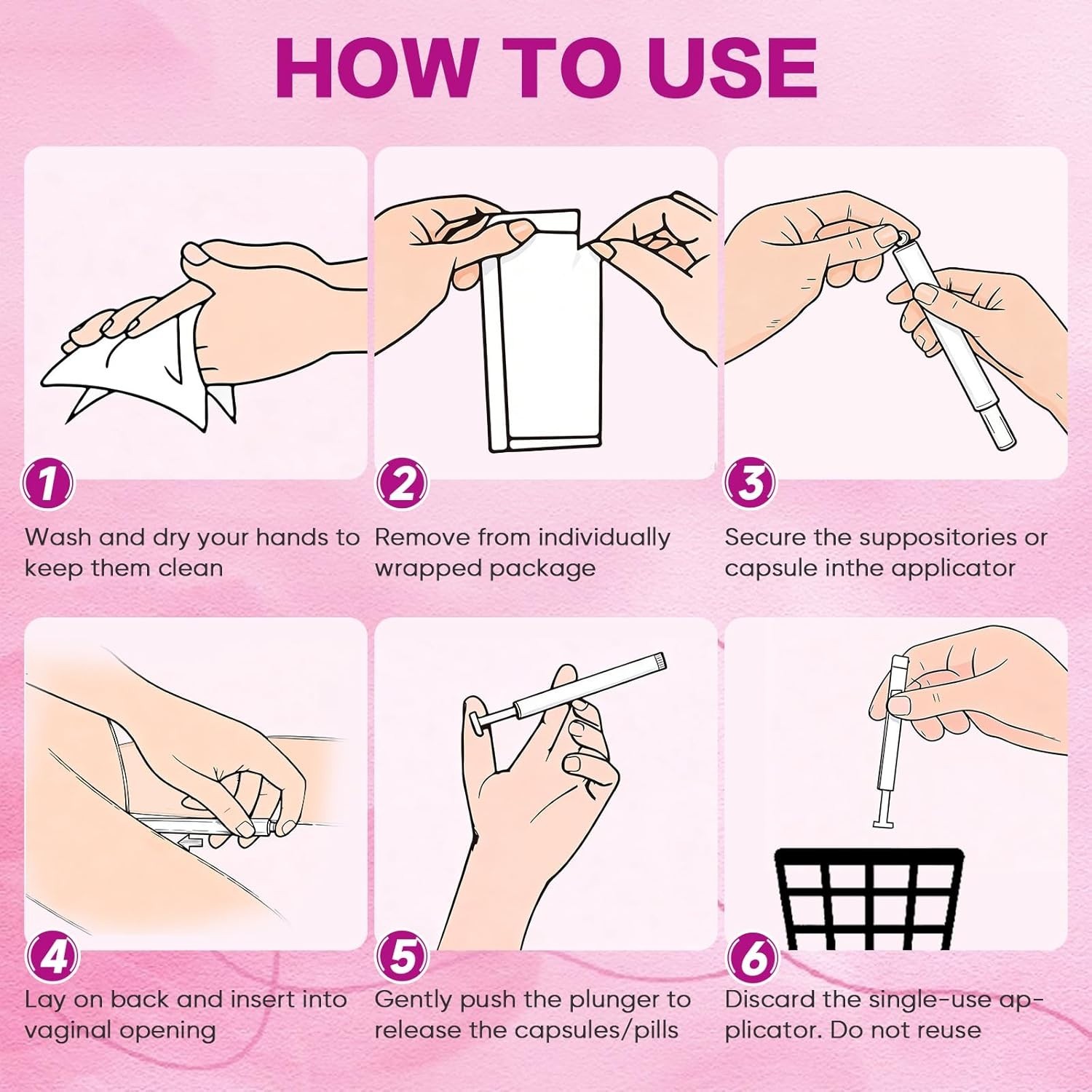 Easy-to-Use Suppository Applicator for Women and Men, 10 Count (Pack of 1)