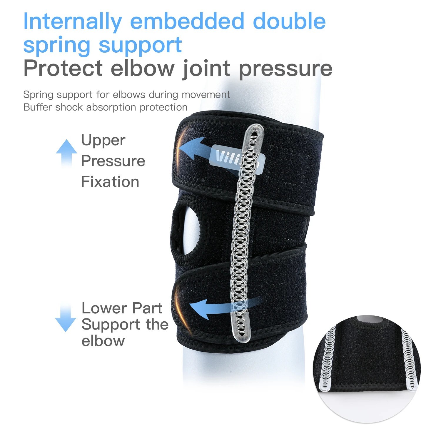 Adjustable Neoprene Elbow Brace Support Sleeve Sports Fitness Protector 1 Piece