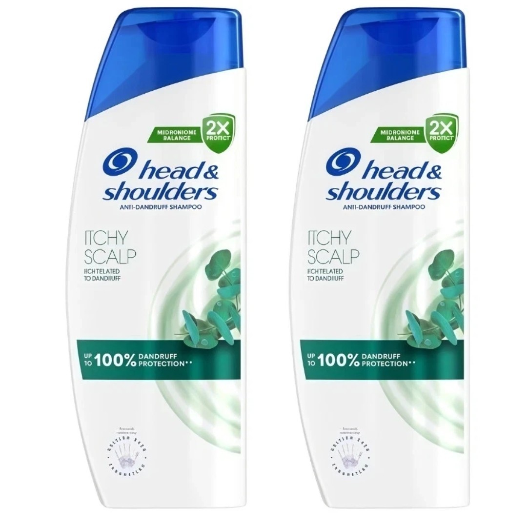 2 Pack Head & Shoulders Itchy Scalp Anti-Dandruff Shampoo 2/250ml FREE SHIPPING