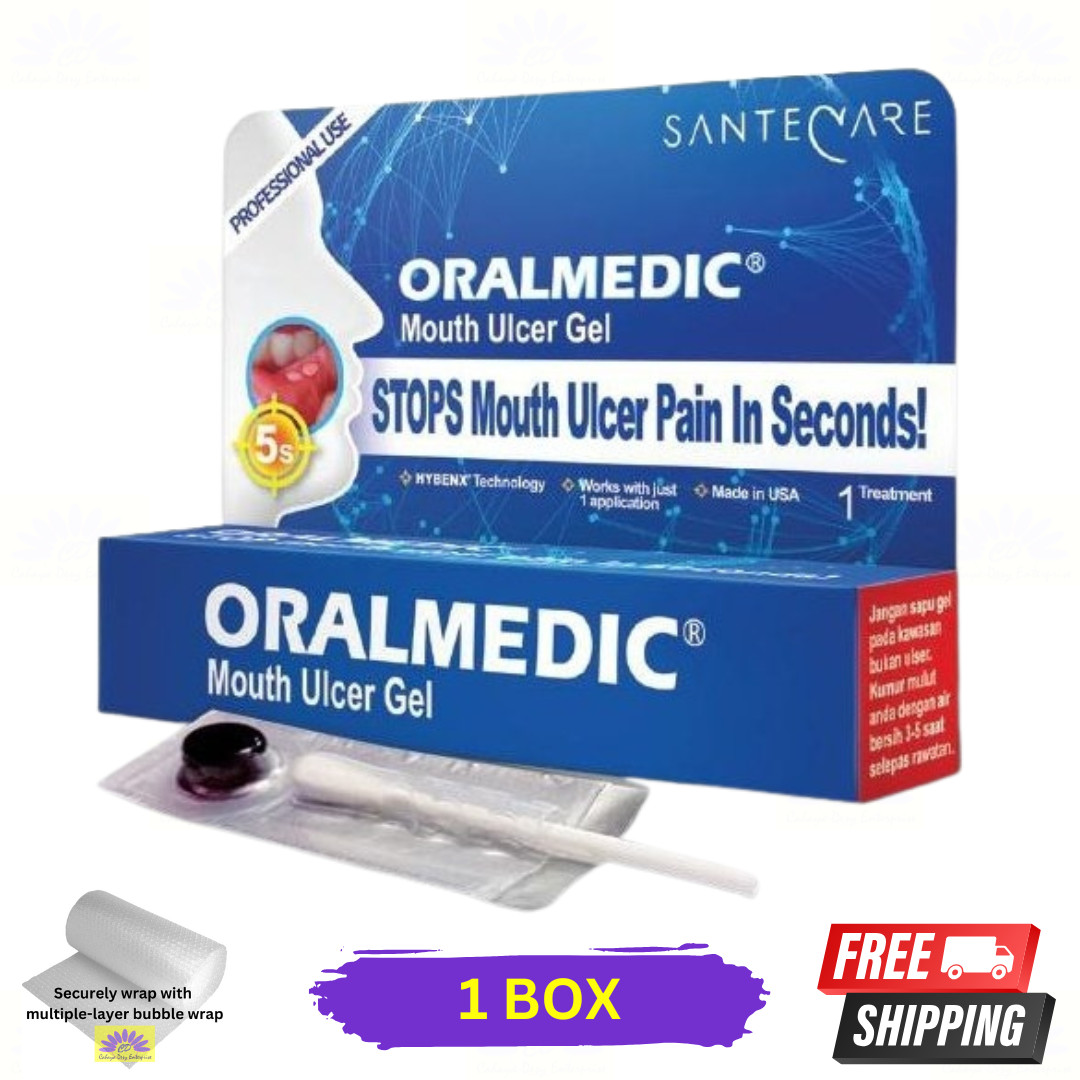 1 X Oralmedic Mouth Ulcer Gel 0.3ml 1 Treatment Fast Pain Relief