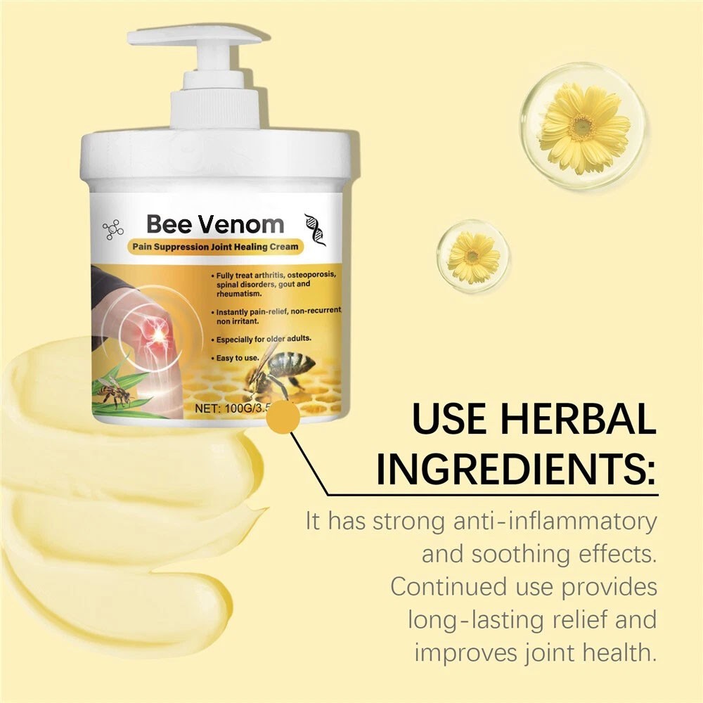 5PC Bee-Venom Pain-Cream for Joint-Bone Healing-Arthritis Pain Relief Care Cream