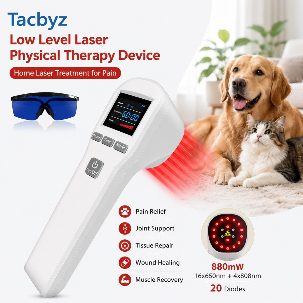 880mW Red Light Laser Therapy for Dogs Cats Arthritis Hip Dysplasia Pain Relief