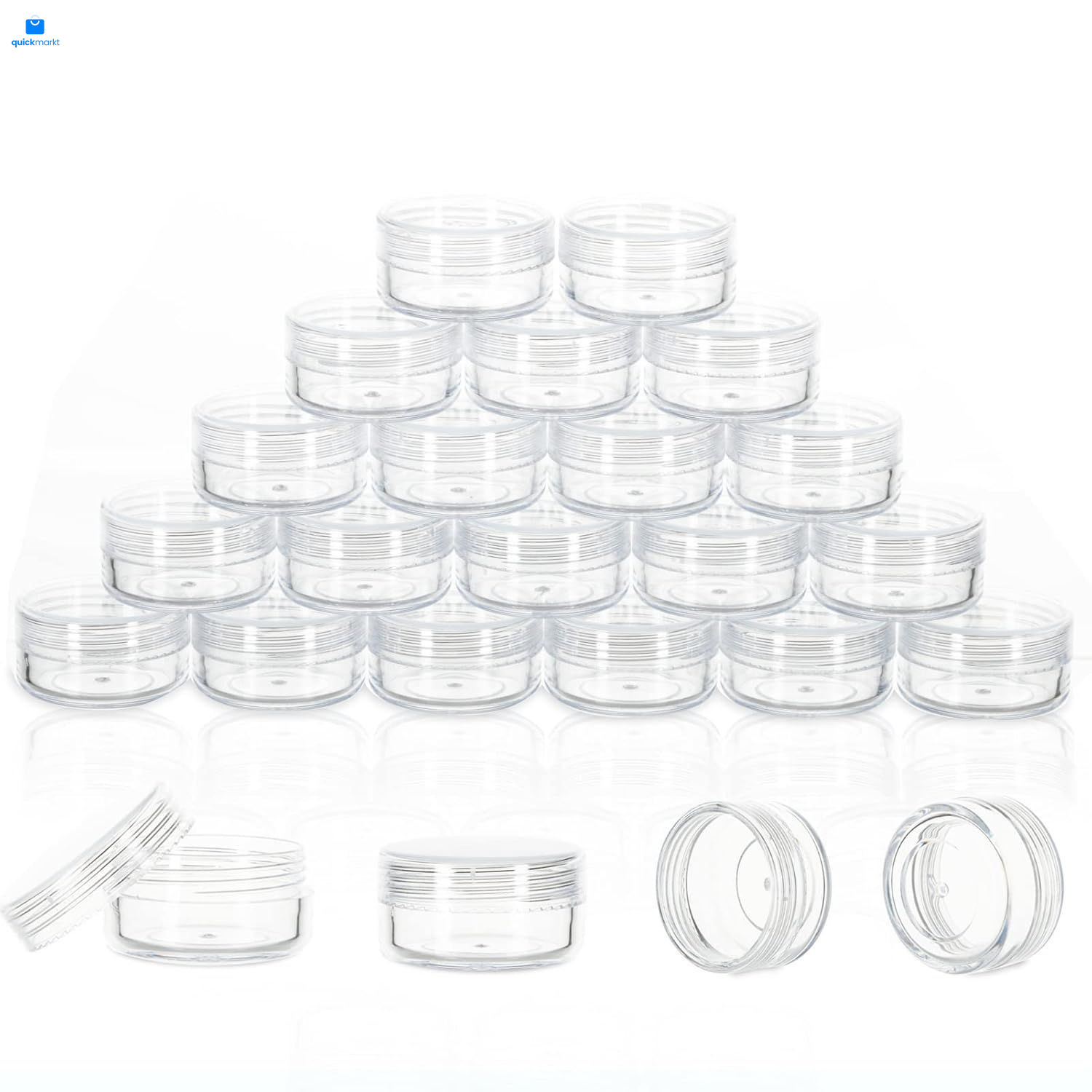 10 Gram Sample Containers, 20 Count Clear, [Other colors not specified]