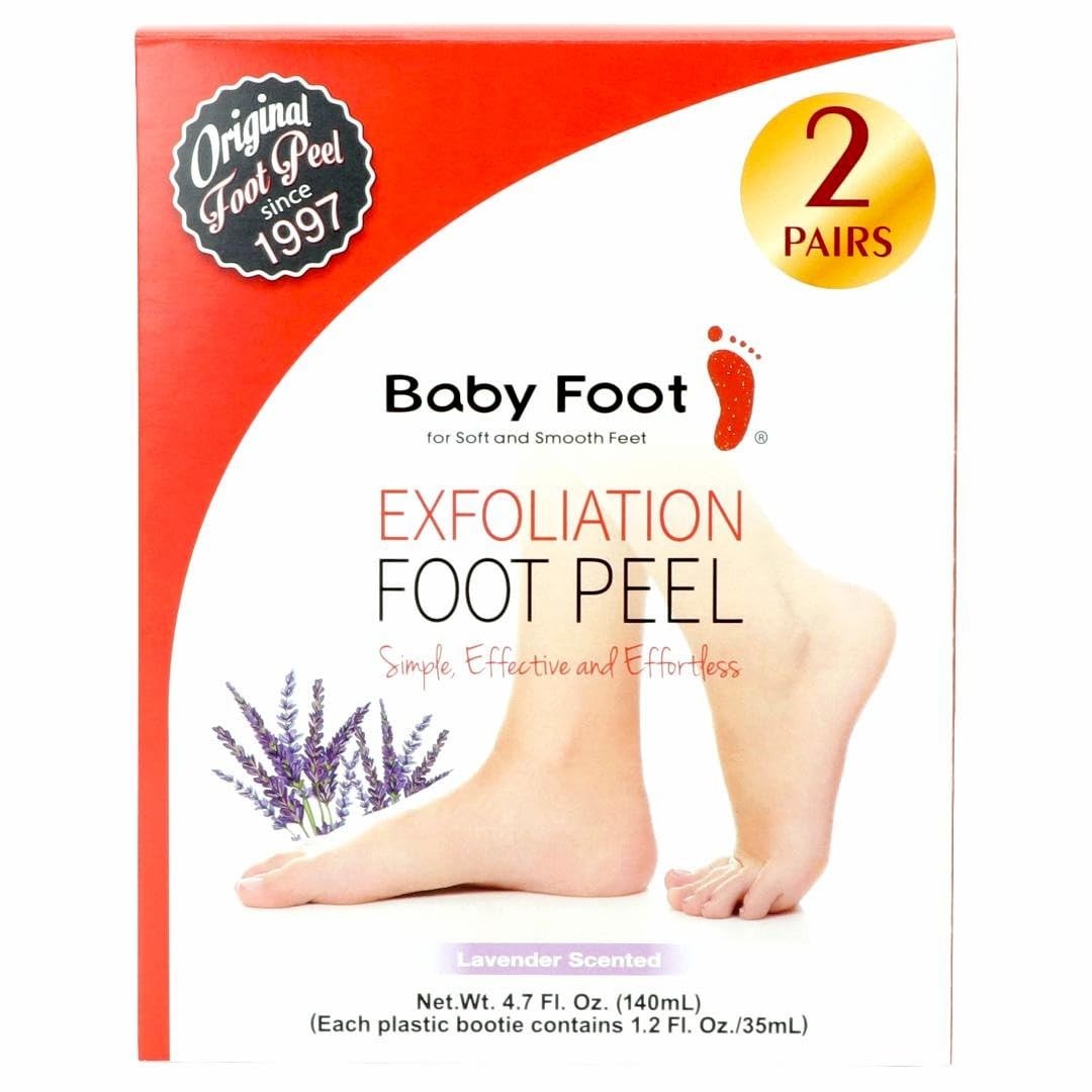 Baby Foot Exfoliating Foot Peel Lavender Scented Soft Feet (2PACK) 08/2027
