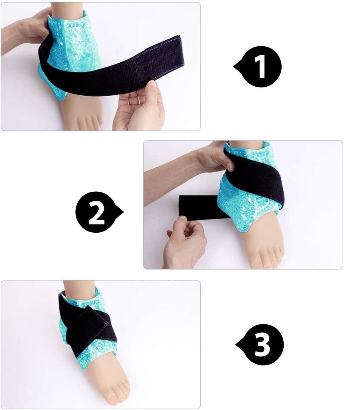 Adjustable Hot & Cold Ice Gel Pack for Ankle Pain Relief – Durable and Reusable