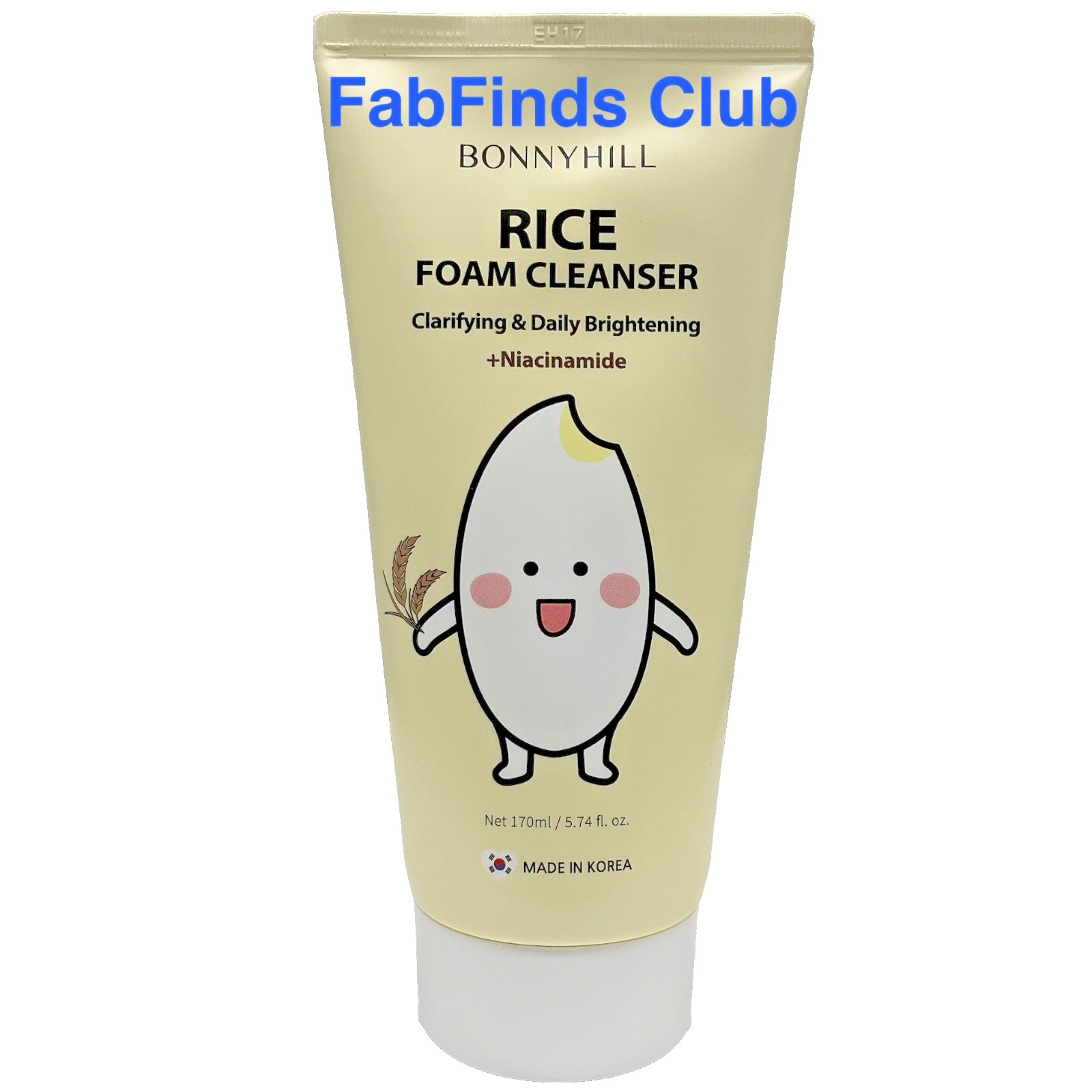 Korean BonnyHill Rice Niacinamide Foam Cleanser Sealed 5.74oz/170ml Exp. 2028