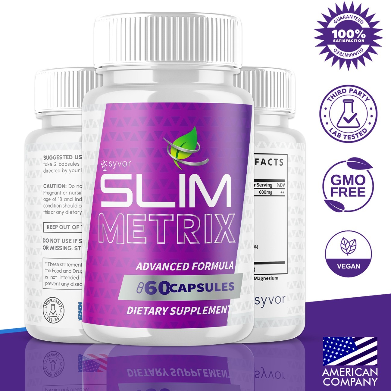 (1 Pack) Slim Metrix Advanced Formula Energy & Fitness SlimMetrix 60 Capsules