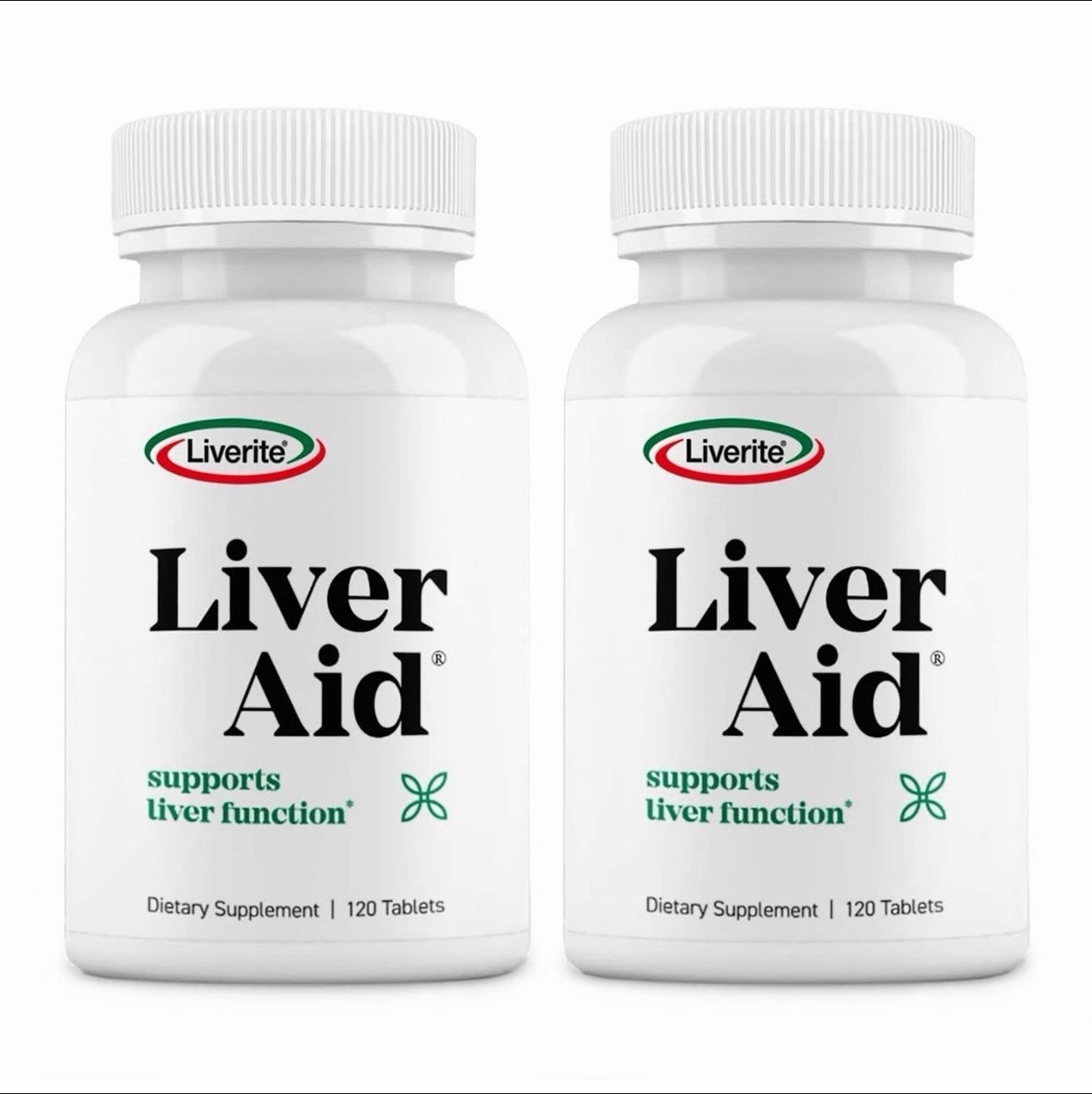 LIVERITE LIVER AID 2-Pack 120 Tablets (Total 240ct) LIVER SUPPORT & CLEANSER NEW