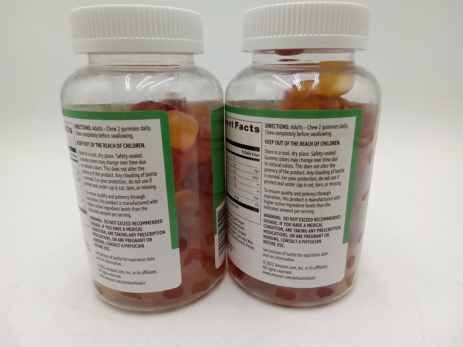 Amazon Basics Fiber Gummies 4g 90 Count Lot of 2 (180 Gummies) EXP 05/27