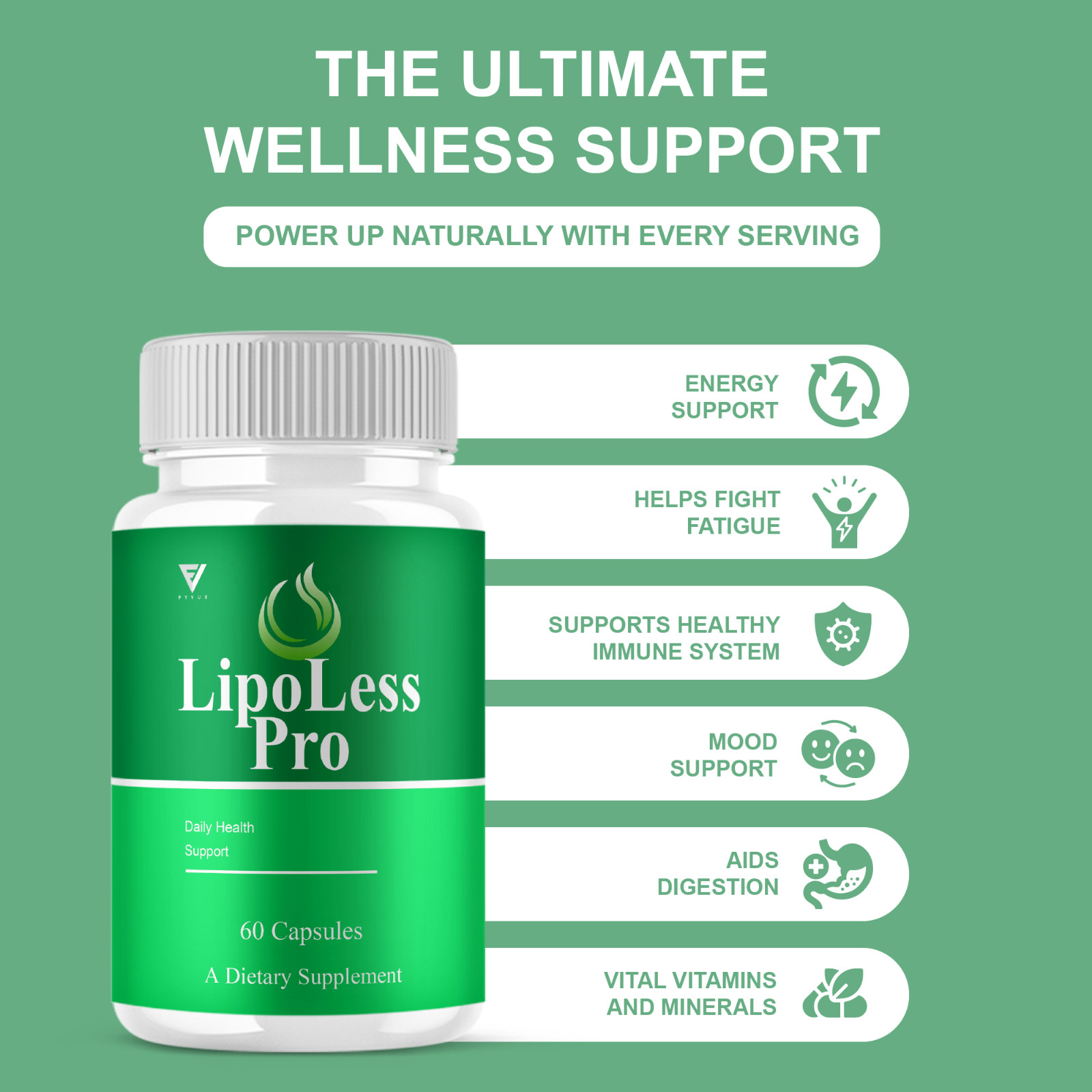 (5 Pack) Lipoless Pro Capsules, Lipoless Advanced Health Formula (300 Capsules)
