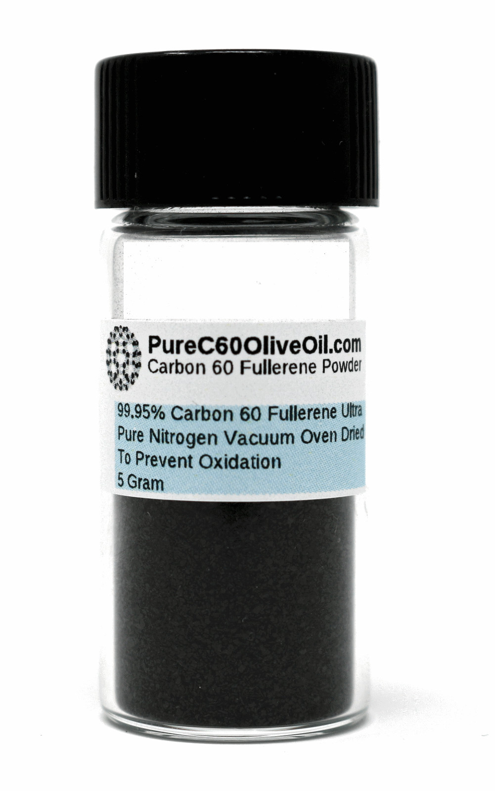 PureC60OliveOil 99.95% C60 Fullerene Powder 5 Gram Solvent-Free Priority