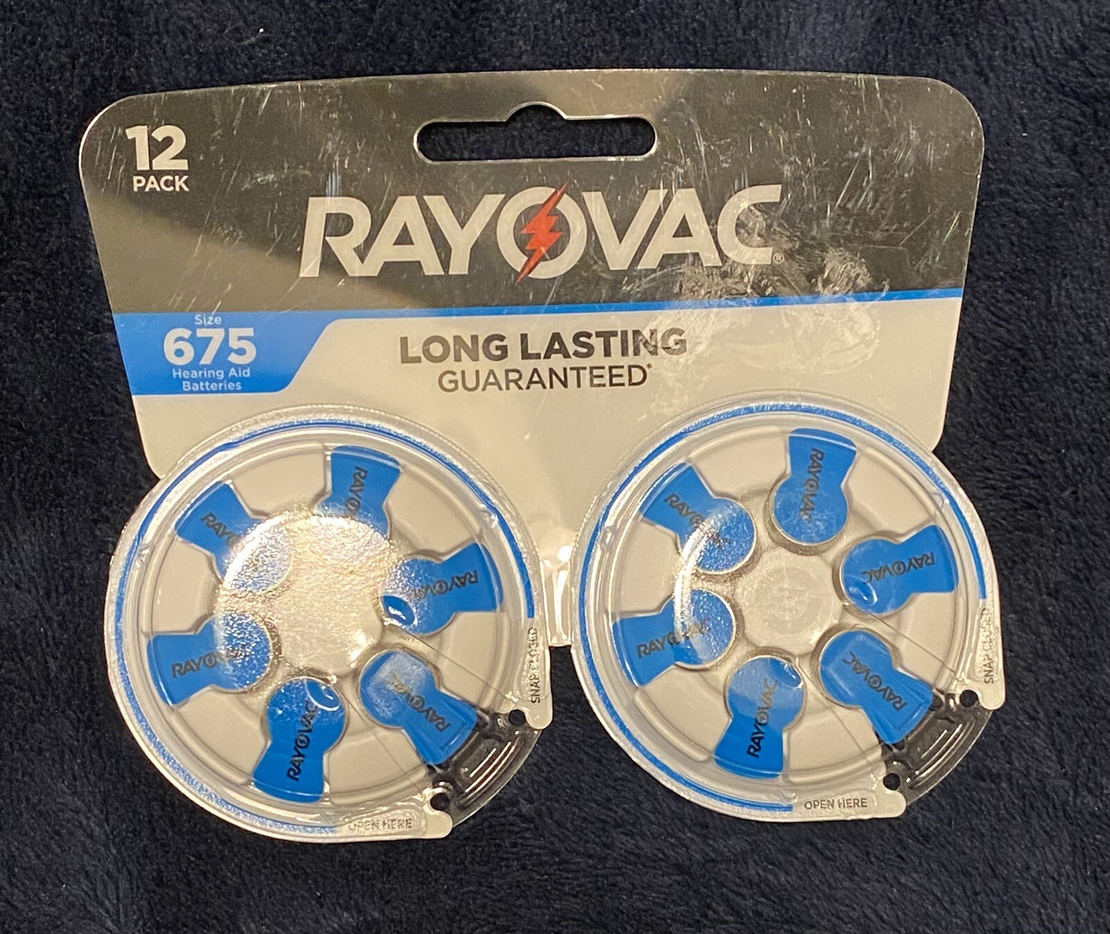 12 Pack Rayovac Size 675 Hearing Aid Batteries New Exp. Nov 2025