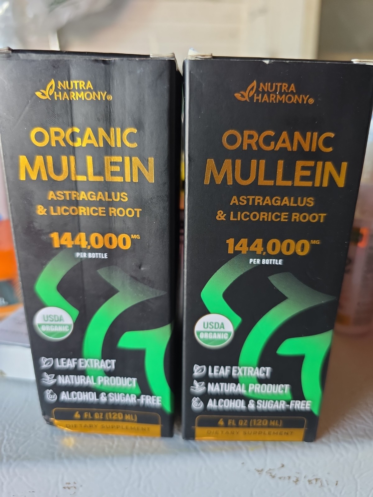 2 Organic Mullein Leaf Extract Drops Skin, Lungs, Cells 4 Fl. Oz. Free Ship