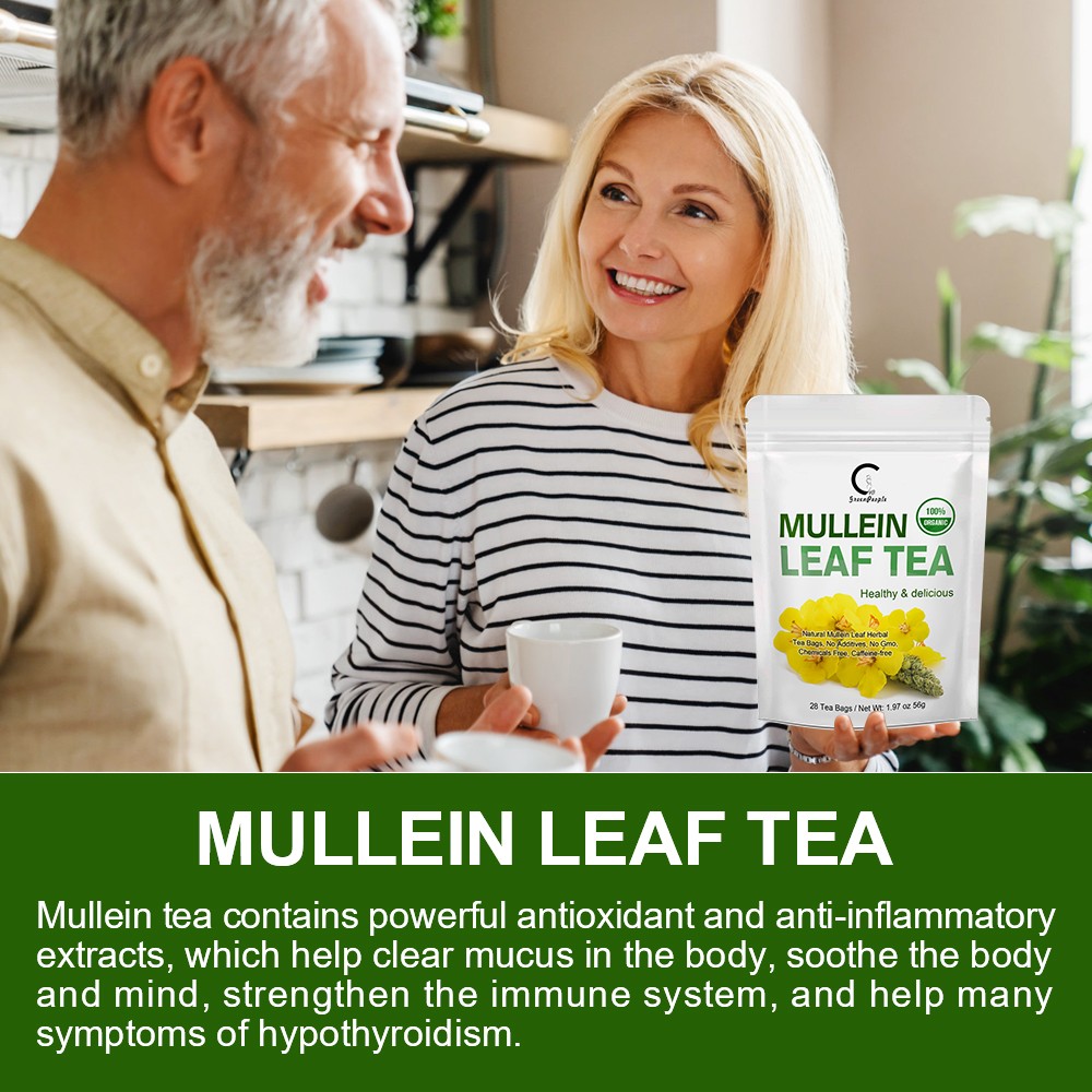 Mullein Leaf Extract Natural Herbal Lung Cleanse Tea for Lung Health 60D
