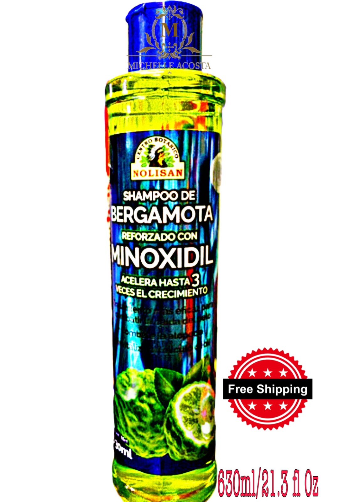 Minoxidil 5% Shampoo for Men Hair Regrowth, Reactivates Hair Follicles, 630 ml