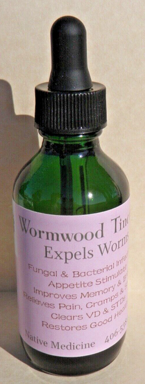 Wormwood Tincture Organic & Pure: Expels Worms, Parasites, Fungi. Safe Effective