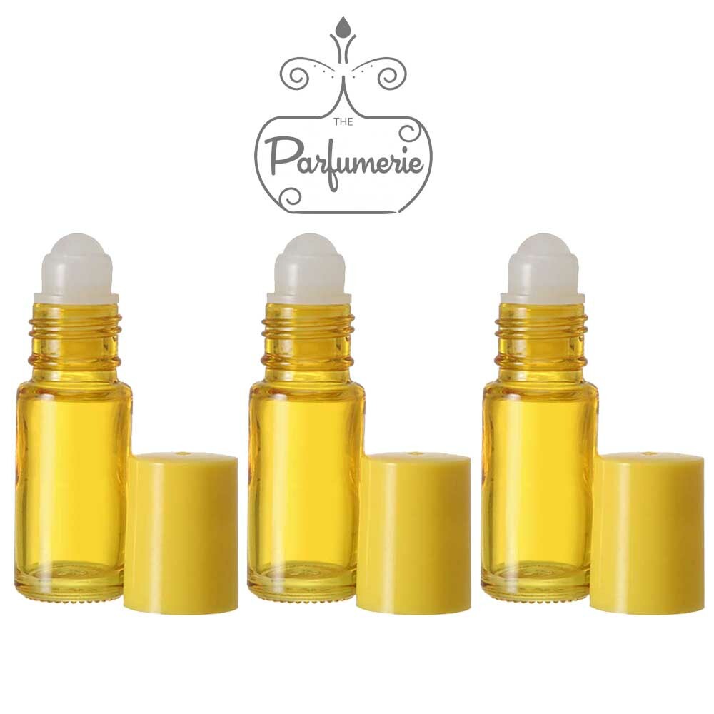 GLASS REFILLABLE ROLL-ON BOTTLES-1 DRAM-5 ml-Perfume Rollers ESSENTIAL OIL VIALS