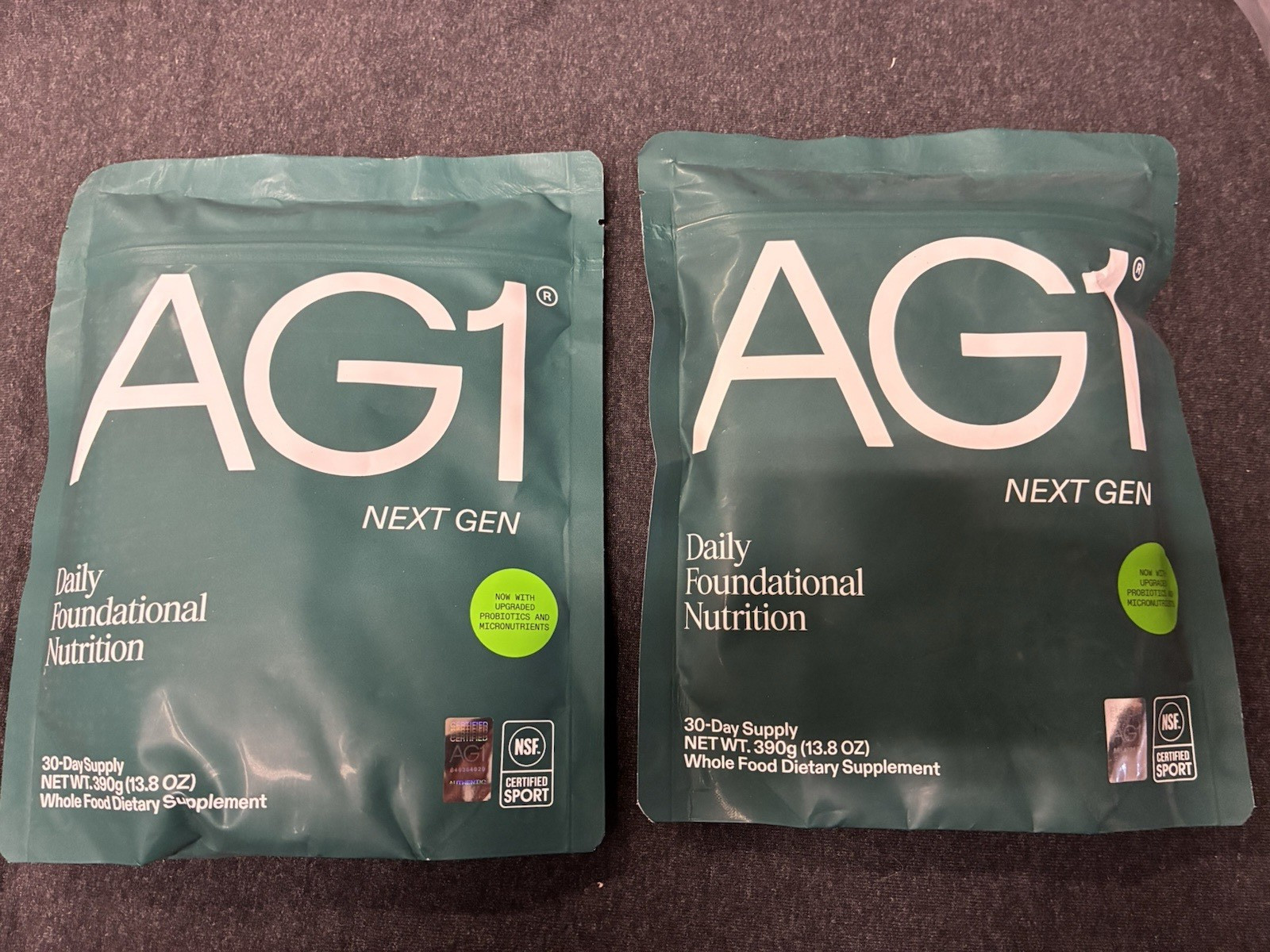Lot Of 2 – AG1 Daily Foundational Nutrition 30-day Supply per Bag Exp 9 &10 /26