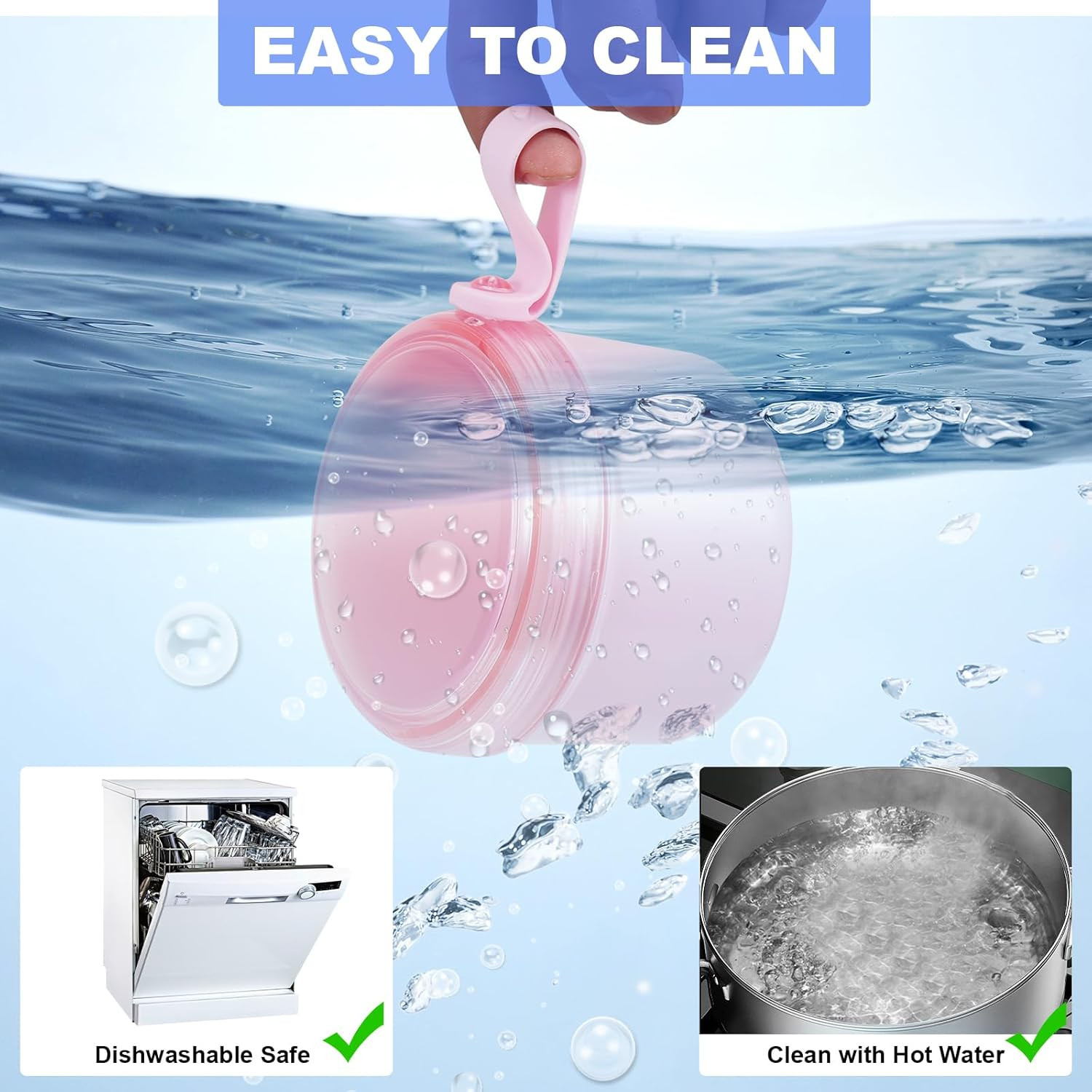 Denture Case, Leak Proof Denture Bath Cup for Travel, Denture Container Cups for