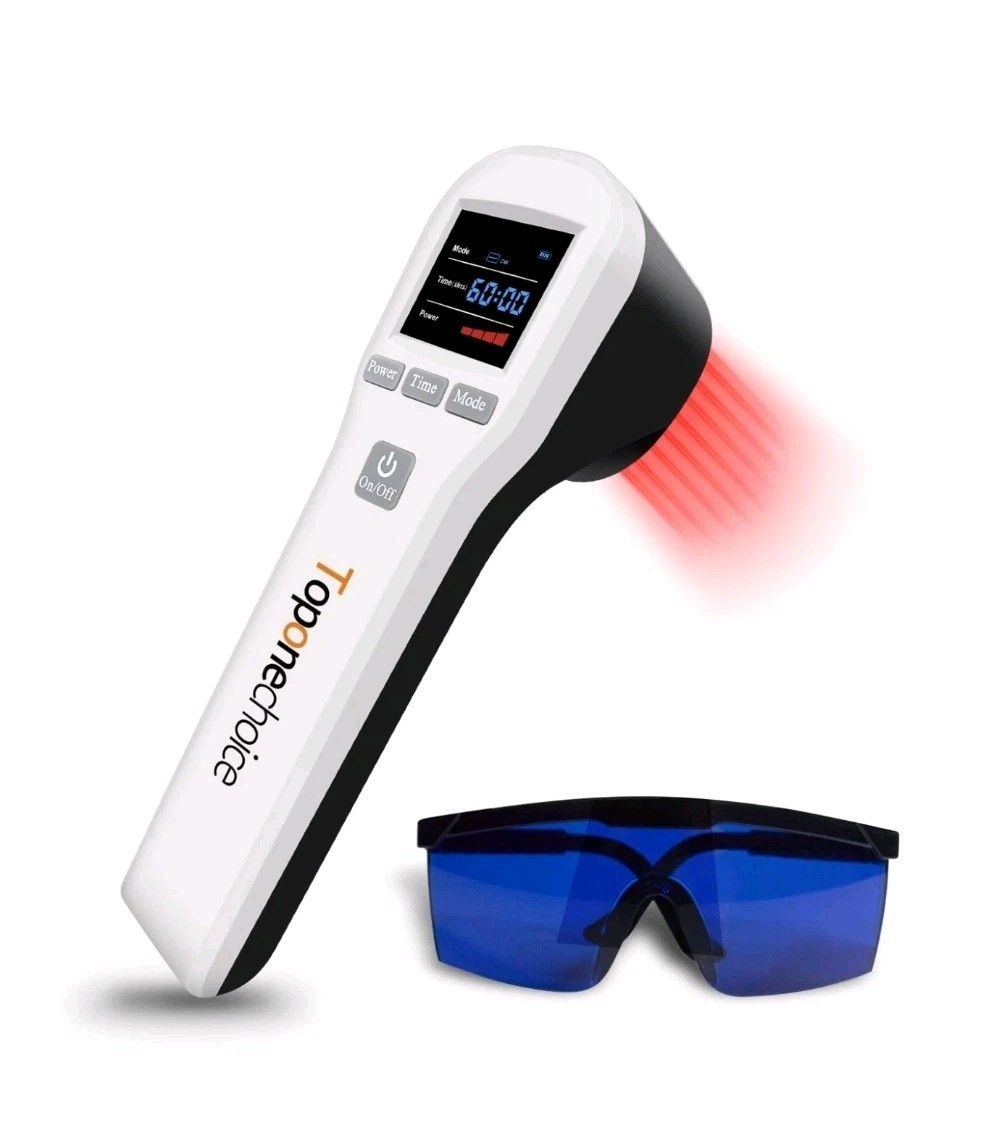 Toponechoice Red Light Therapy Device, 4x808nm+16x650nm Treatment *Open Box*