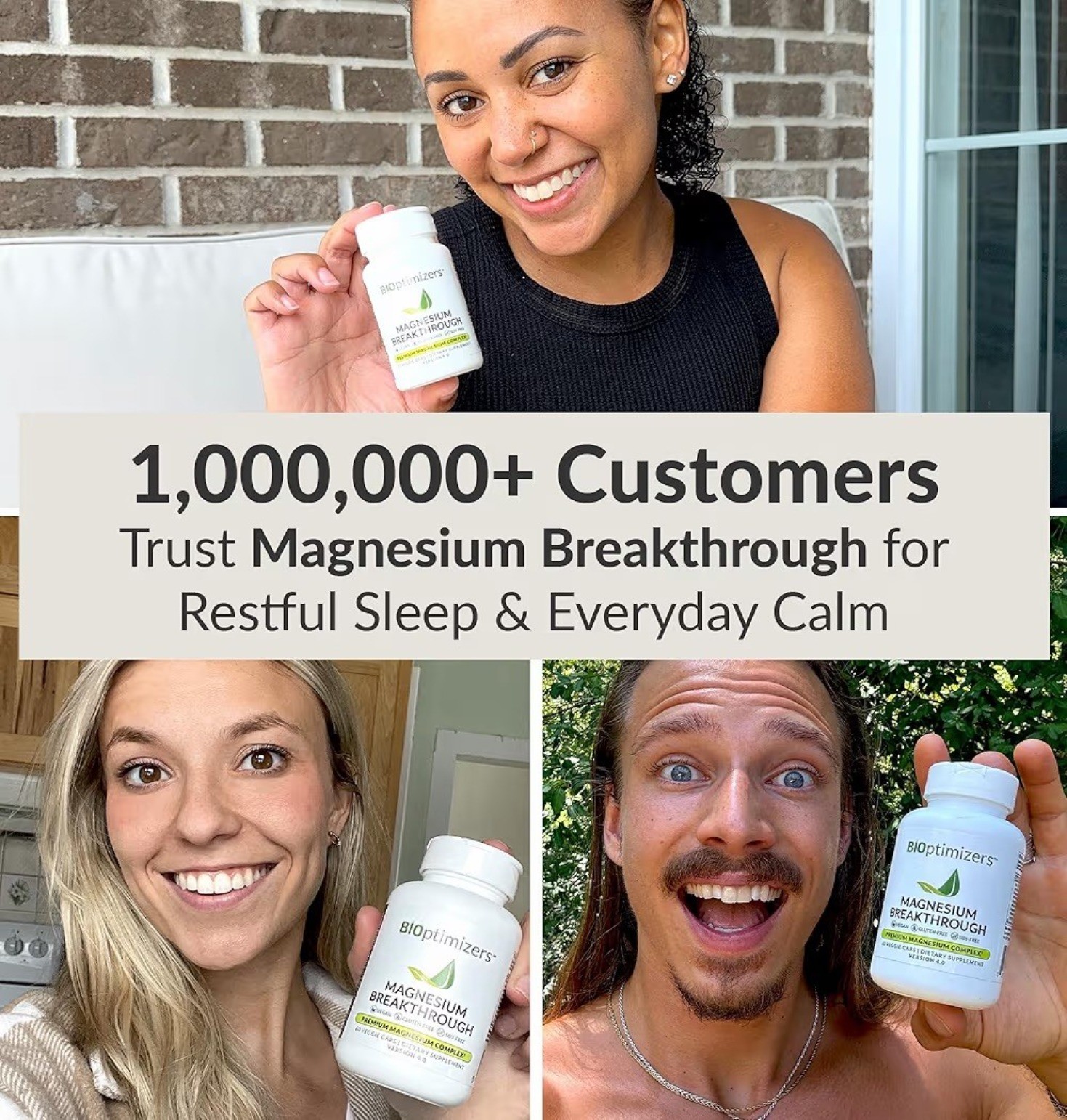 Bioptimizers Magnesium Breakthrough all 7 essential forms, 60 capsules