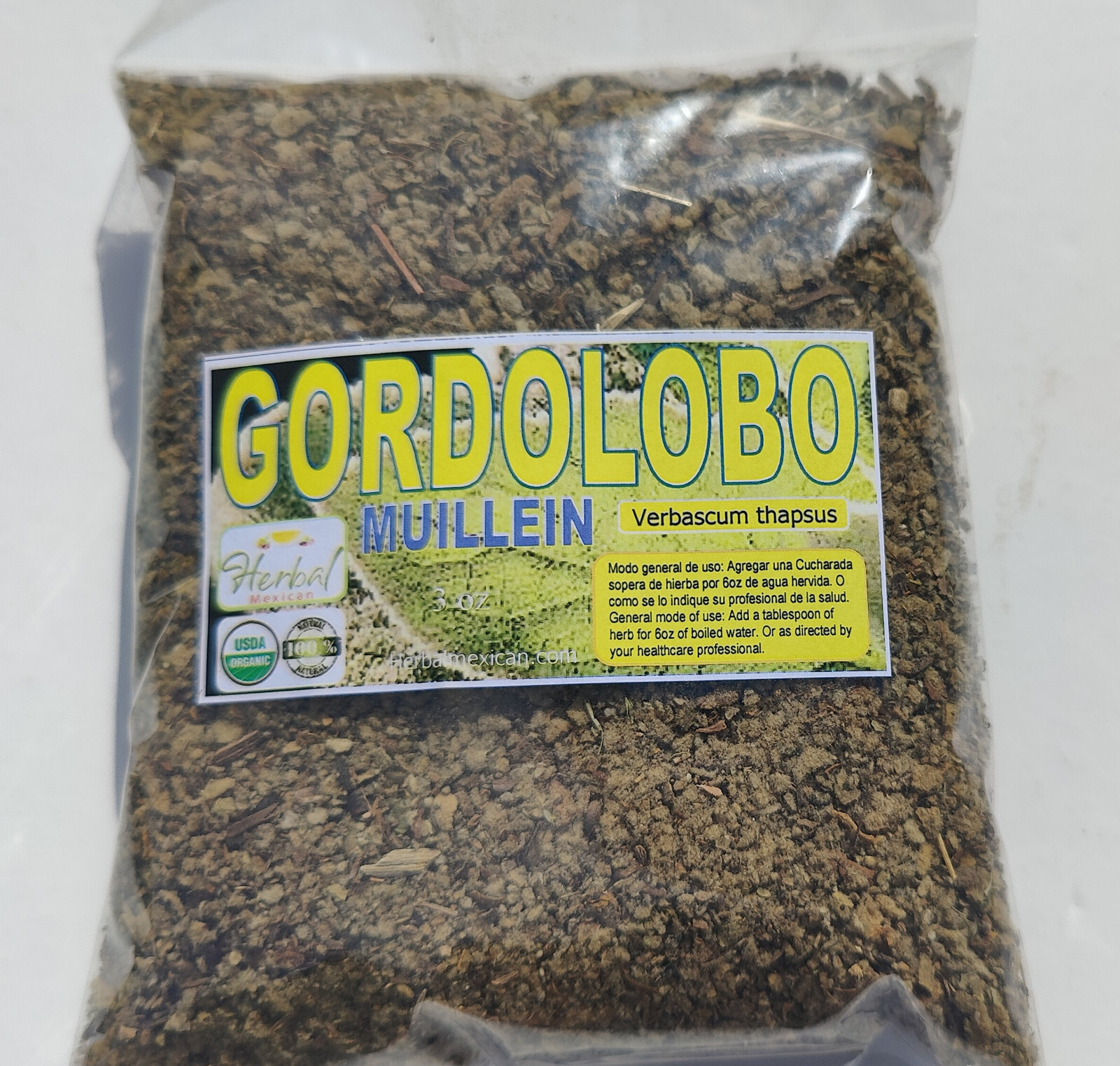Mullein Leaf Gordolobo verbascum thapsus Common Mullein Infusion Tea
