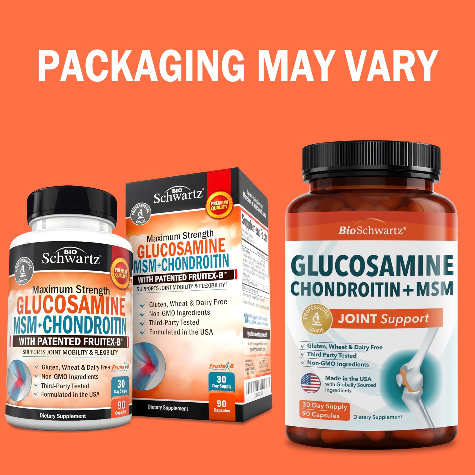 Glucosamine Chondroitin MSM Joint Support Supplement – 90 Count (Pack of 1)