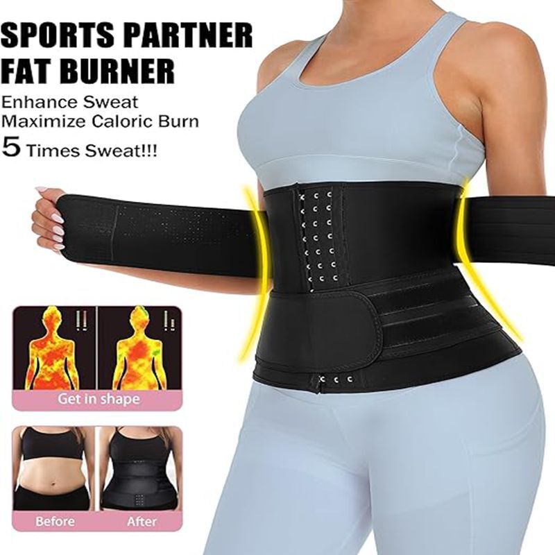 Waist Trimmer Belt – Neoprene Waste Trainer Hot Sweat Band for Workout Belt USA