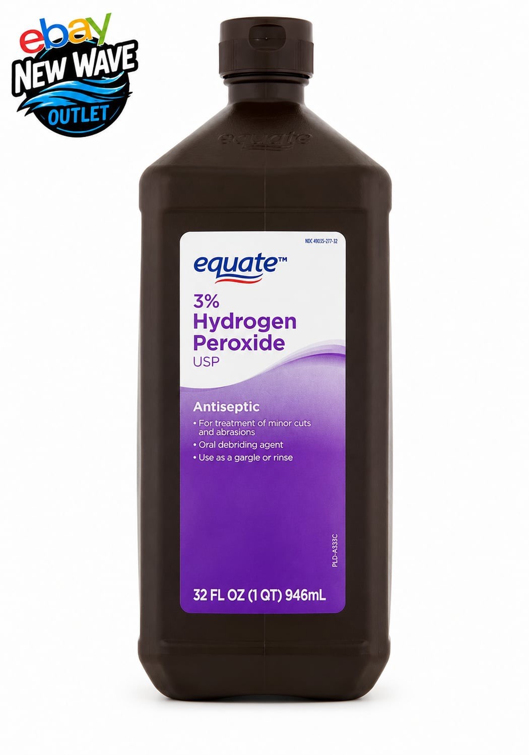 Equate 3% Hydrogen Peroxide Liquid USP Antiseptic, 32 fl oz Free Ship