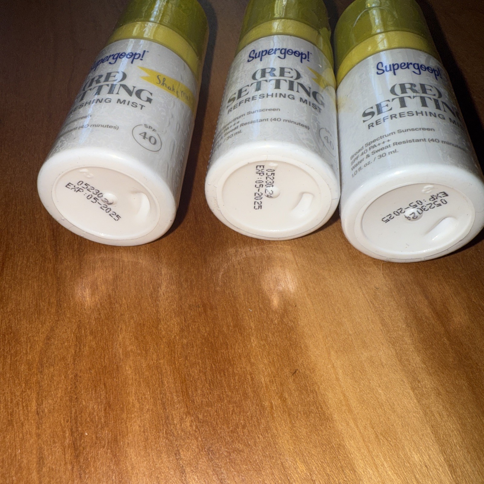 3x Supergoop! Resetting Refreshing Mist SPF 40 1.0 fl. oz / 30 mL NEW Exp 5/25