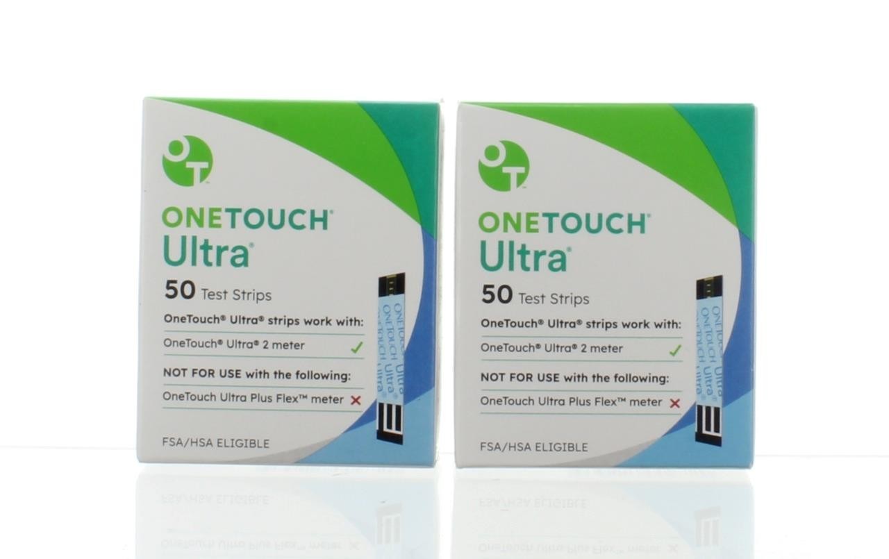 One Touch Ultra Test Strips 100CT (2×50) Free Shipping Exp 2/26+ Free Shipping