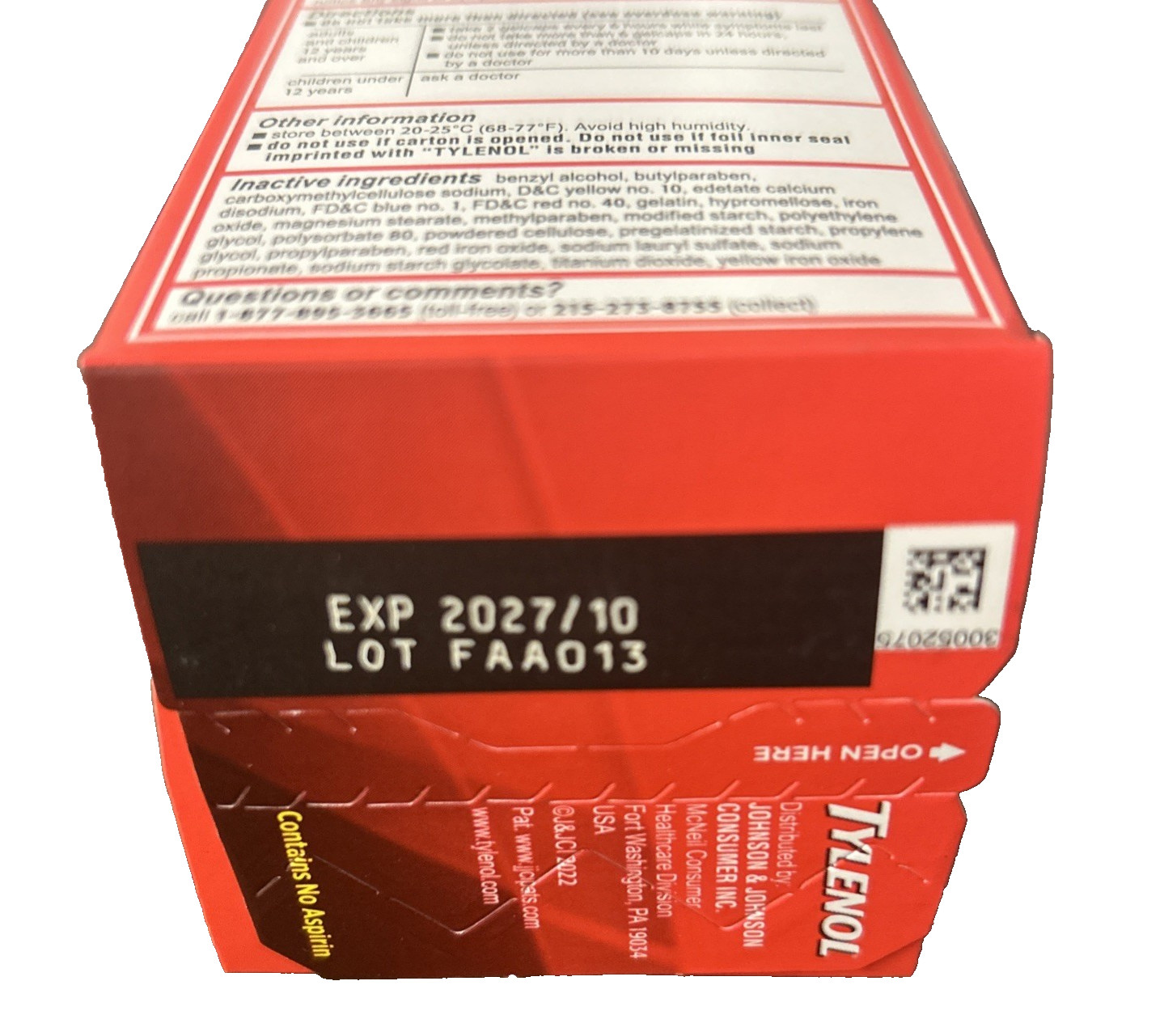 Tylenol Extra Strength Acetaminophen Rapid Release Gelcaps 500mg 100 Count X3