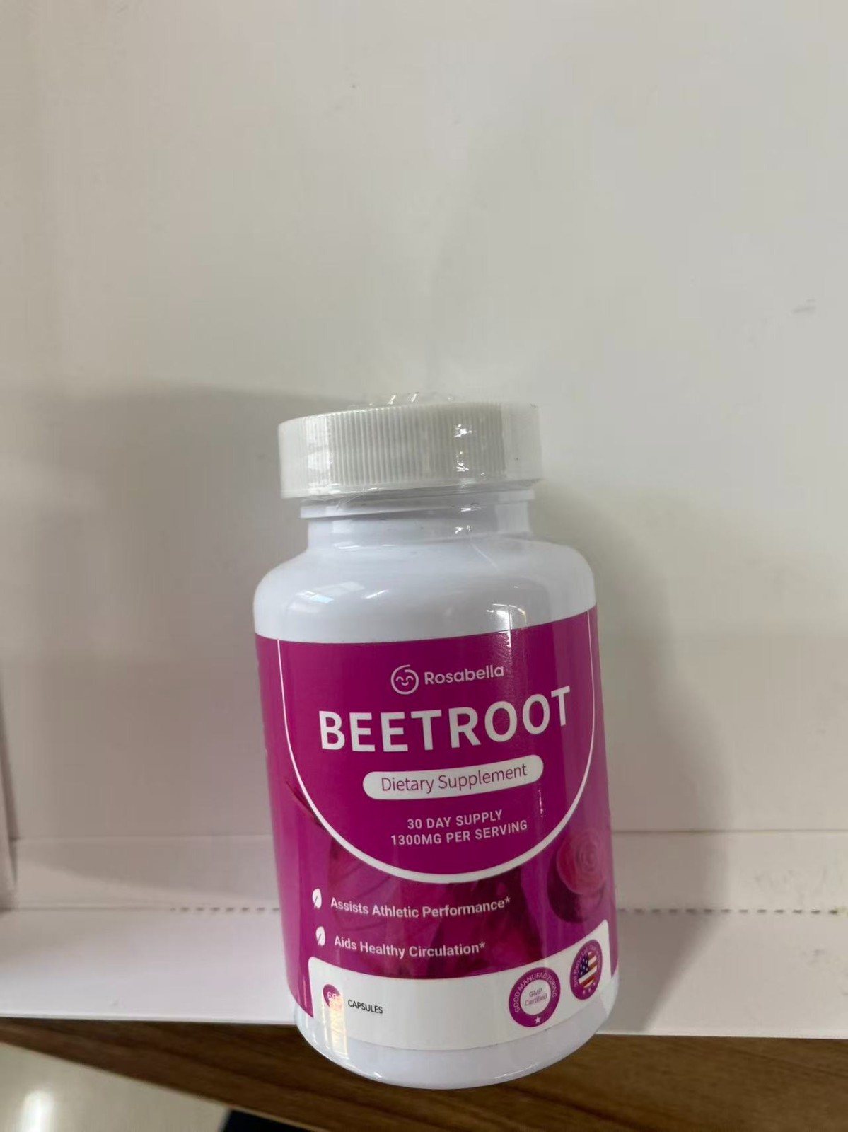 3PCS Rosabella Organic Beet Root -* Capsules Natural Energy Boost Blood Pressure
