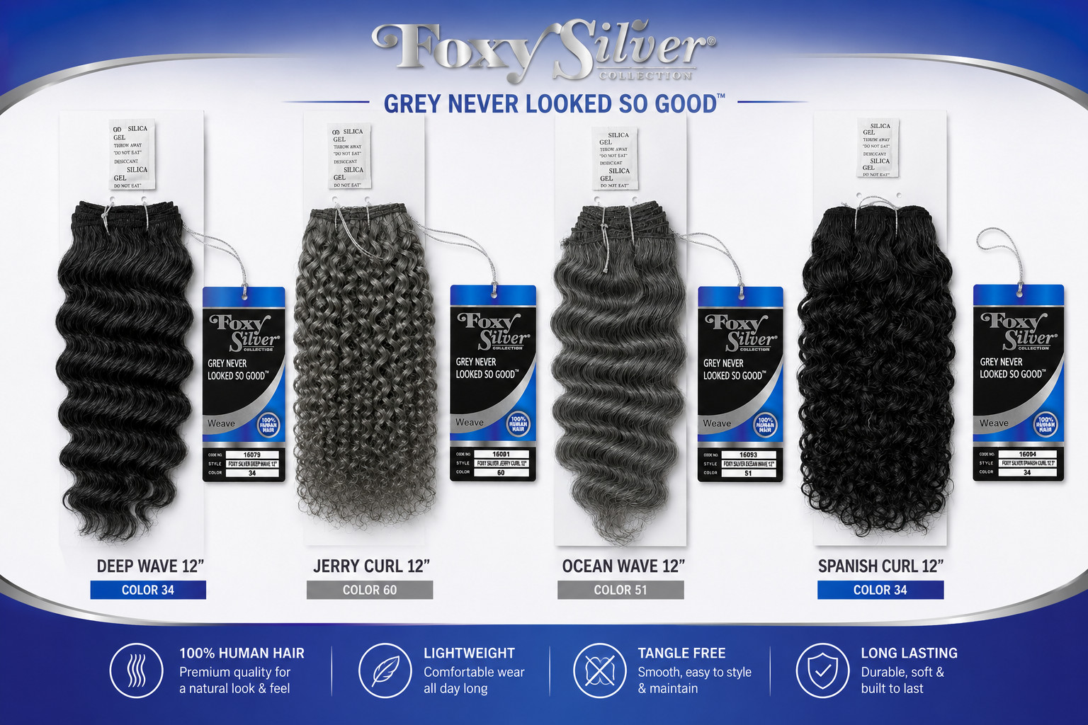 100% Human Hair Weaves, 8″-12″, Deep Wave, Jerry Curl, Spanish Curl, Ocean Wave