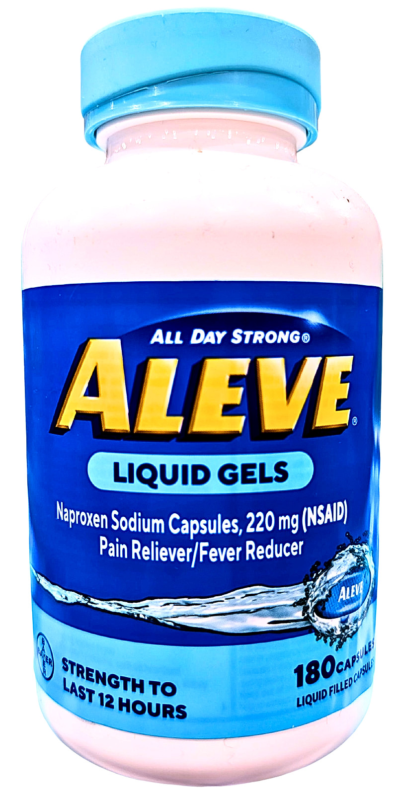 Aleve Liquid Gels Pain Reliever & Fever Reducer Naproxen Sodium 220 mg 180 Ct