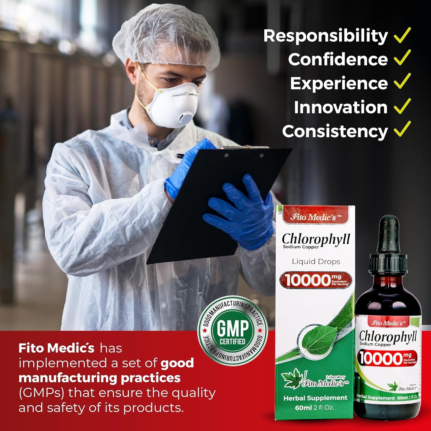 Liquid Chlorophyll Drops – 50 mg Extract for Enhanced Wellness