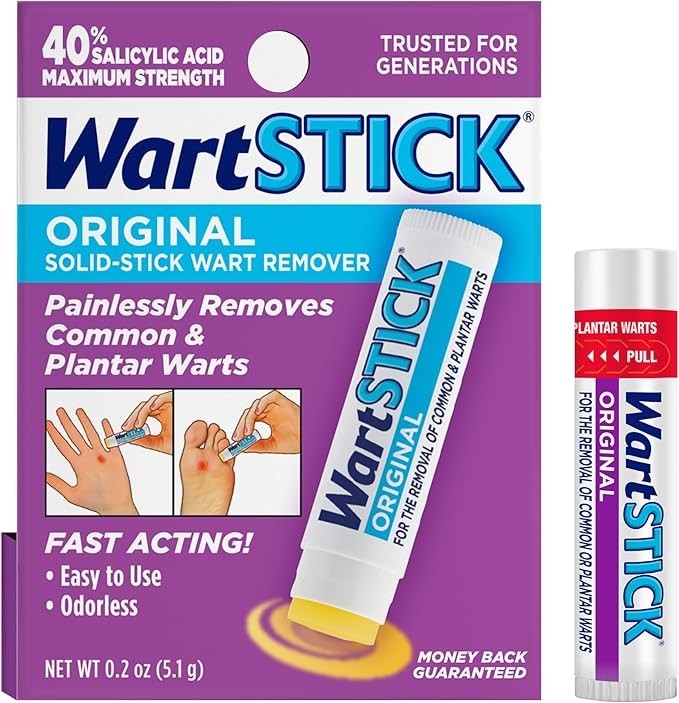 3 Pack WartStick Maximum Strength Salicylic Acid Solid-Stick 0.2 0z (5.1g) Each