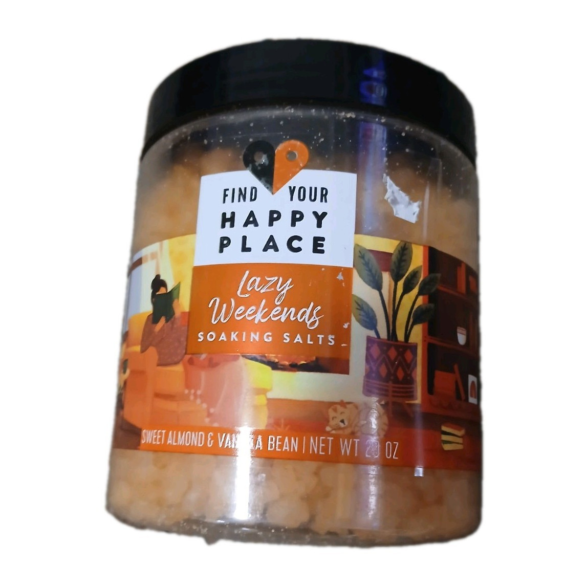 Find Your Happy Place Lazy Weekends Bath Salts Sweet Almond & Vanilla 20 oz