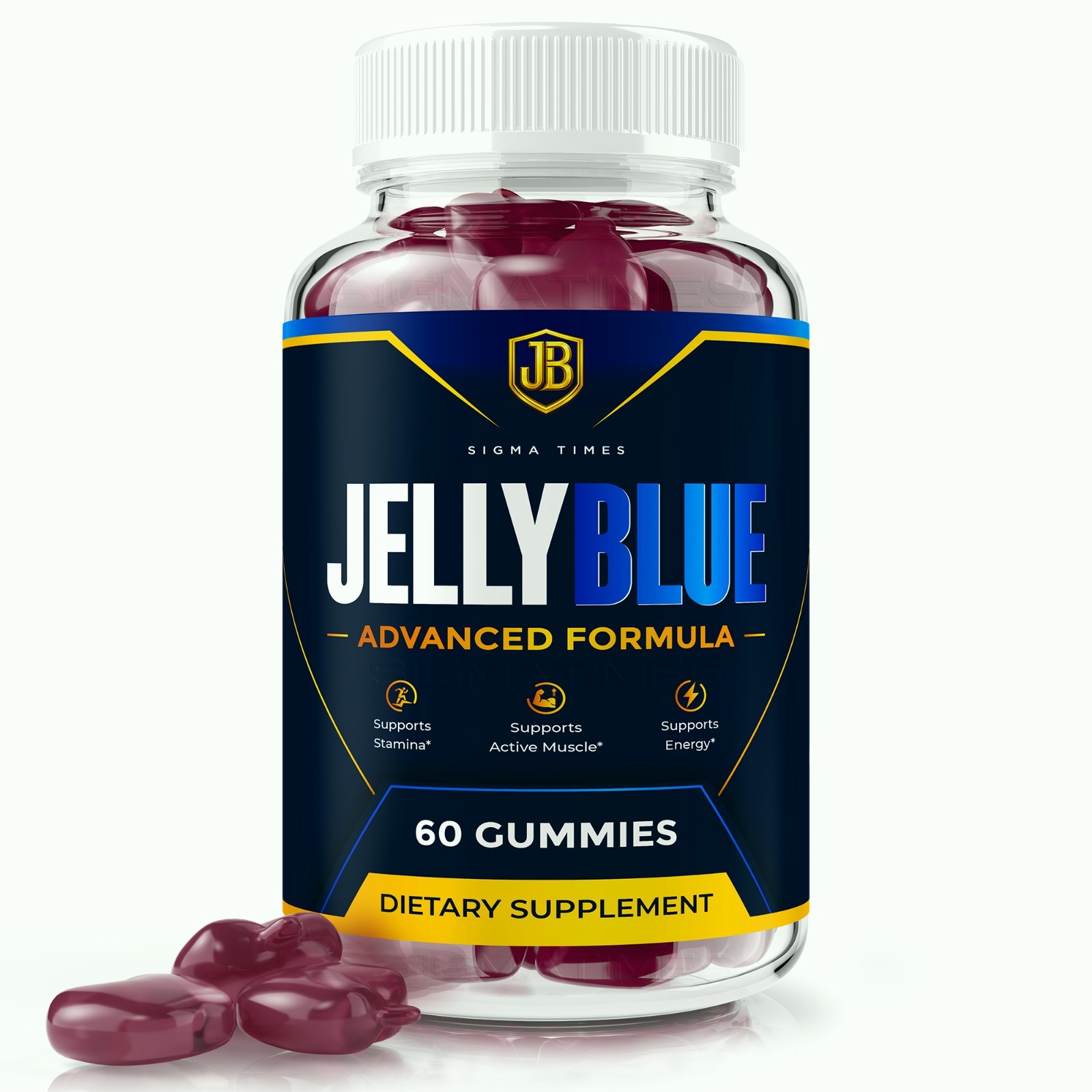 JellyBlue Gummies, Jelly Blue Gummy Supplement, Male Nutrition Support 60ct
