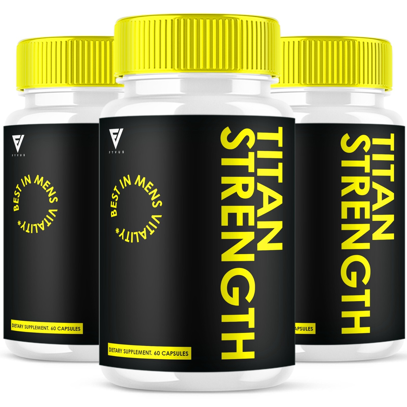 (3 Pack) Titan Strength Capsules for Male Performance ED Reviews (180 Capsules)
