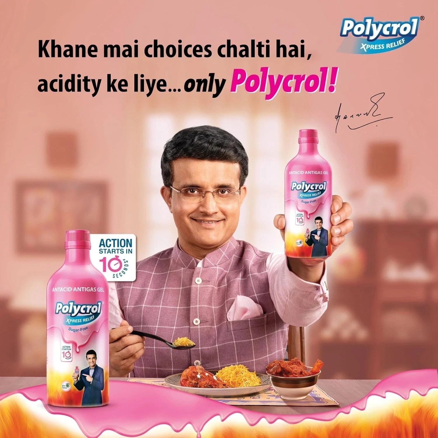 Polycrol Quick Fast & Lasting Relief From Acidity, Gas Mint Flavour – 200ml