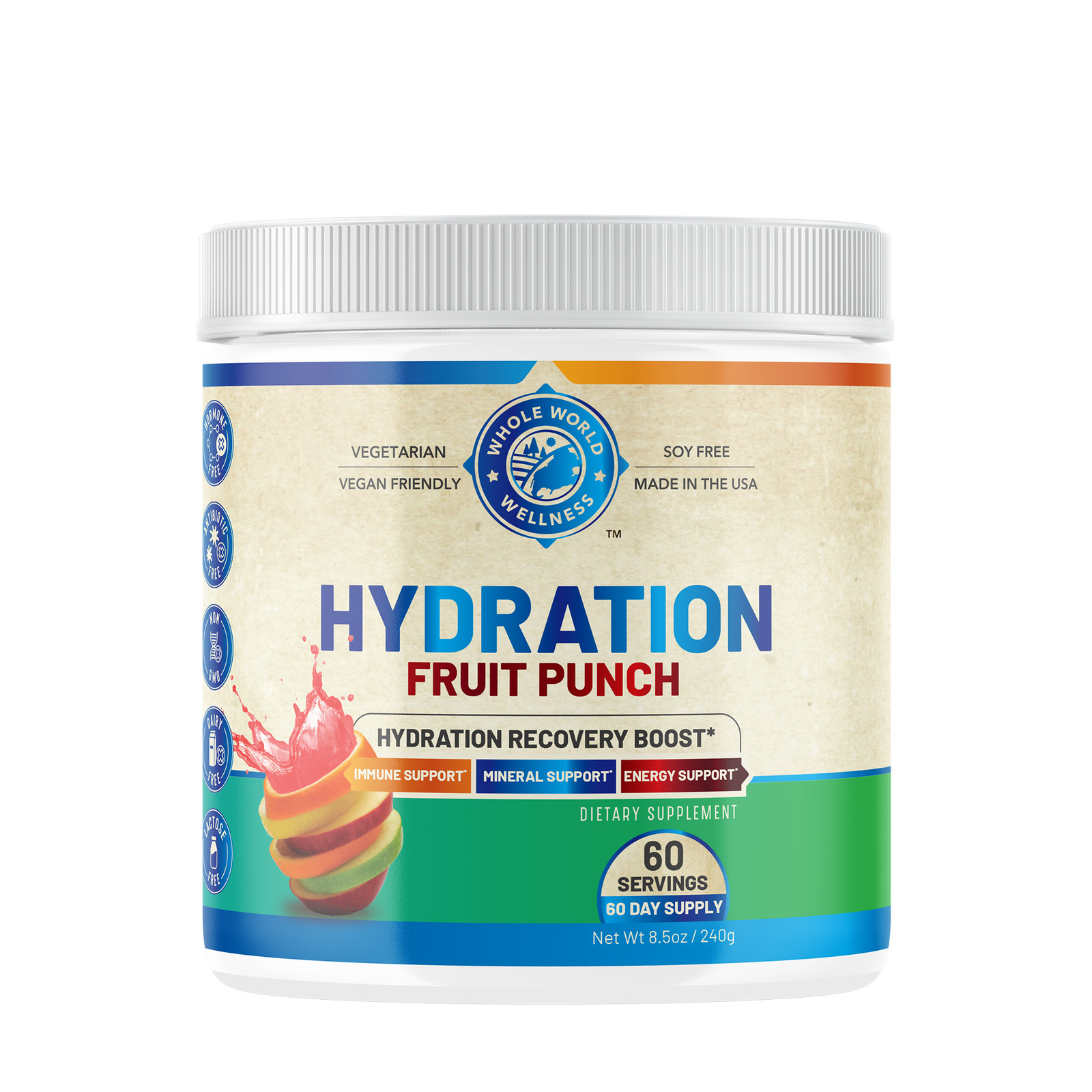 Hydration Electrolyte Powder Supplement. USA Made.