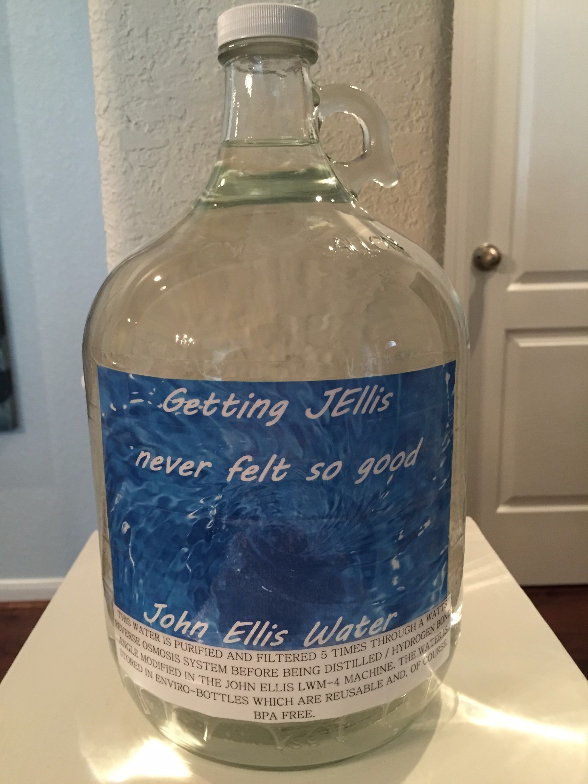 John Ellis LWM-5 Living Water 1 Gallon (BPA – FREE – GLASS)