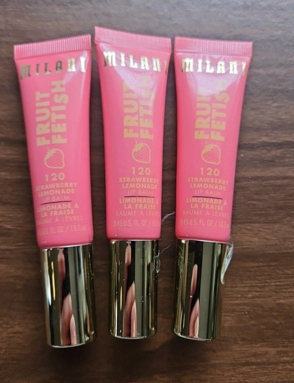 Milani 120 Strawberry Limonade Lip Balm 0.45 U.s.FL 0Z 3 Pack