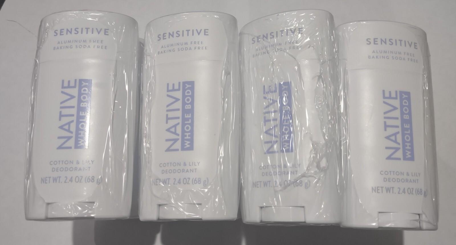 Native ~ Whole Body Deodorant ~ Cotton & Lily Scent ~ 2.4 oz ~ 12 pack